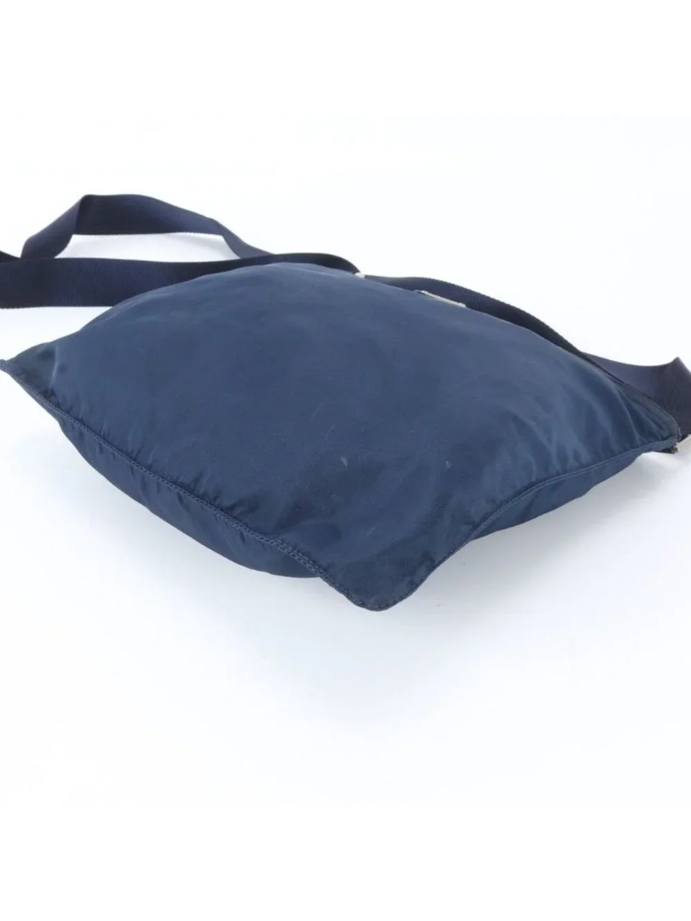 Prada Tessuto Nylon Triangle Logo Shoulder Bag Crossbody Messenger Navy